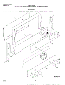 03 - Backguard parts for Frigidaire Range MGF354BFWC from AppliancePartsPros.com