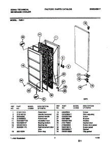02 - Door parts for Frigidaire Refrigerator FMR-1 from AppliancePartsPros.com