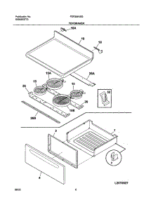 07 - Top / Drawer parts for Frigidaire Range FEF336ASG from AppliancePartsPros.com