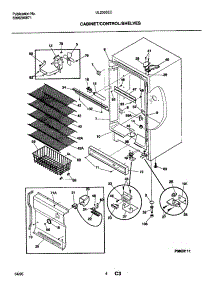 05 - Cabinet / Control / Shelves parts for Frigidaire Freezer UL2030ECW8 from AppliancePartsPros.com