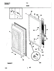 03 - Door parts for Frigidaire Freezer F22CW4 from AppliancePartsPros.com