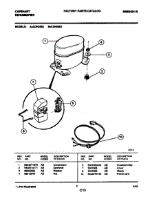 05 - Compressor parts for Frigidaire Dehumidifier CDH25E3 from AppliancePartsPros.com