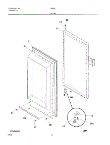 03 - Door parts for Frigidaire Freezer FMR9 from AppliancePartsPros.com