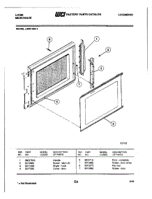 03 - Door parts for Frigidaire Microwave LMW1350-1 from AppliancePartsPros.com