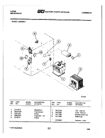 05 - Transformer parts for Frigidaire Microwave LMW850-1 from AppliancePartsPros.com