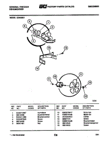 04 - Fan parts for Frigidaire Freezer GDH25E1 from AppliancePartsPros.com