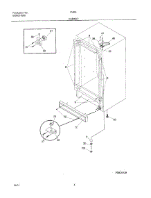 05 - Cabinet parts for Frigidaire Freezer FMR8 from AppliancePartsPros.com