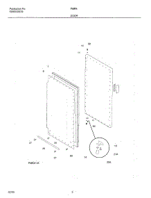 03 - Door parts for Frigidaire Freezer FMR6 from AppliancePartsPros.com