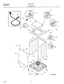 03 - Cabinet / Top parts for Frigidaire Washer MWX233RED2 from AppliancePartsPros.com