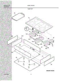 05 - Maintop parts for Electrolux Cooktop E36EC75DSS2 from AppliancePartsPros.com