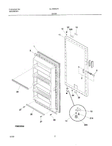 03 - Door parts for Frigidaire Freezer UL1293CA1 from AppliancePartsPros.com