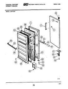 03 - Door parts for Frigidaire Freezer GWV19W from AppliancePartsPros.com