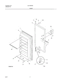 03 - Door parts for Frigidaire Freezer UL2100ECW3 from AppliancePartsPros.com