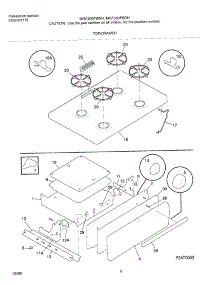 09 - Top / Drawer parts for Frigidaire Range MGF300PBDH from AppliancePartsPros.com