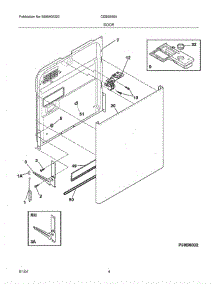 05 - Door parts for Crosley Dishwasher CDBE566AS0 from AppliancePartsPros.com