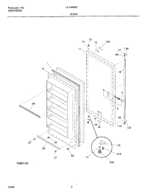 03 - Door parts for Frigidaire Freezer UL2494ECW8 from AppliancePartsPros.com