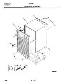 03 - Cabinet Front And Wrapper parts for Frigidaire Dehumidifier HDH25D from AppliancePartsPros.com
