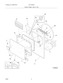 05 - Front Panel / Lint Filter parts for Frigidaire Dryer CGF140CES0 from AppliancePartsPros.com