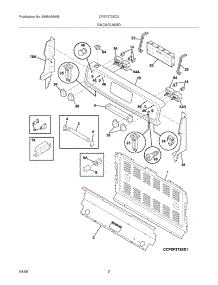 03 - Backguard parts for Frigidaire Range CFEF372EC2 from AppliancePartsPros.com