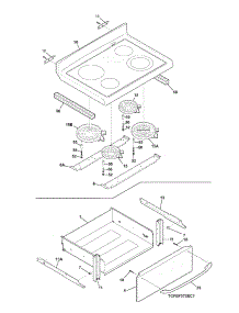 07 - Top / Drawer parts for Frigidaire Range CFEF372EC2 from AppliancePartsPros.com