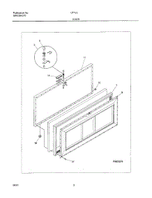 03 - Door parts for Frigidaire Freezer CF153 from AppliancePartsPros.com
