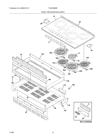 05 - Maintop parts for Frigidaire Cooktop PLEC36S9ECA from AppliancePartsPros.com