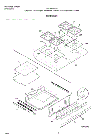 09 - Top / Drawer parts for Frigidaire Range MGF336BGWE from AppliancePartsPros.com