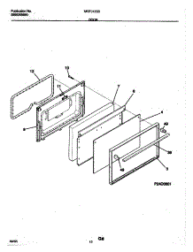 13 - Door parts for Frigidaire Range MGF312SBWB from AppliancePartsPros.com