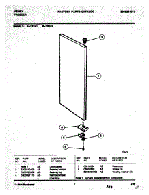 02 - Door parts for Frigidaire Freezer VR162 from AppliancePartsPros.com