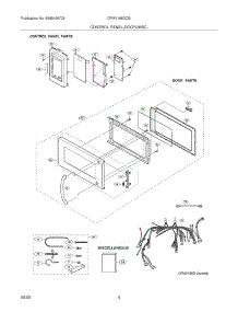05 - Control Panel  /  Door parts for Frigidaire Microwave CFMV156DCB from AppliancePartsPros.com