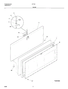 03 - Door parts for Frigidaire Freezer CF132 from AppliancePartsPros.com