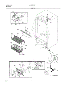 05 - Cabinet parts for Frigidaire Freezer UL5000ECW7 from AppliancePartsPros.com