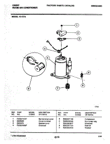 08 - Compressor parts for Frigidaire Sewing Machine 15-127A from AppliancePartsPros.com