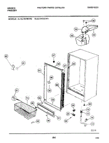 05 - Cabinet parts for Frigidaire Freezer UL1647ECW2 from AppliancePartsPros.com