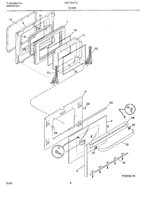 09 - Door parts for Frigidaire Range MEF355CGB1 from AppliancePartsPros.com