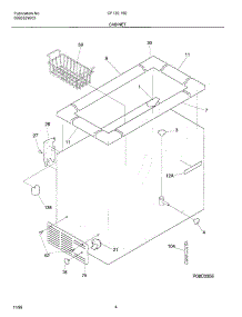 05 - Cabinet parts for Frigidaire Freezer CF150 from AppliancePartsPros.com
