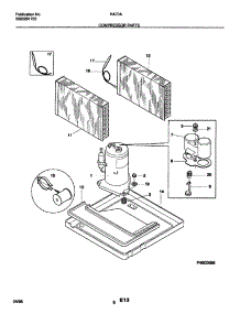 09 - Compressor parts for Frigidaire Air Conditioner HA70A from AppliancePartsPros.com