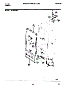 05 - Cabinet parts for Frigidaire Freezer UL1293ECW1 from AppliancePartsPros.com