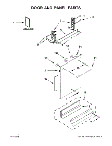 Door And Panel Parts parts for Whirlpool Dishwasher WDTA75SAHZ0 from AppliancePartsPros.com