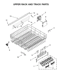 Upper Rack And Track Parts parts for Whirlpool Dishwasher WDTA75SAHZ0 from AppliancePartsPros.com
