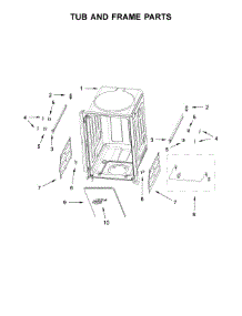 Tub And Frame Parts parts for Whirlpool Dishwasher UDT518SAHP0 from AppliancePartsPros.com