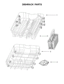 Dishrack Parts parts for Whirlpool Dishwasher WDF550SAHW0 from AppliancePartsPros.com