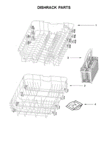 Dishrack Parts parts for Whirlpool Dishwasher WDF518SAHB0 from AppliancePartsPros.com
