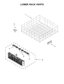 Lower Rack Parts parts for Whirlpool Dishwasher WDT975SAHZ0 from AppliancePartsPros.com
