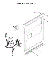 Inner Door Parts parts for Whirlpool Dishwasher WDT975SAHZ0 from AppliancePartsPros.com