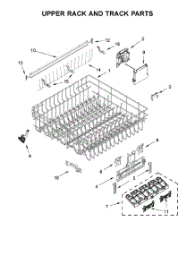Upper Rack And Track Parts parts for Whirlpool Dishwasher WDT975SAHV0 from AppliancePartsPros.com