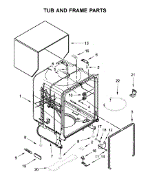 Tub And Frame Parts parts for Whirlpool Dishwasher WDF330PAHT2 from AppliancePartsPros.com
