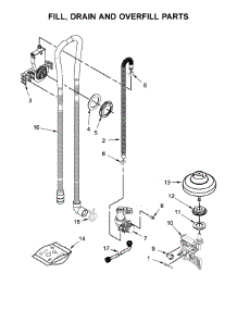 Fill, Drain And Overfill Parts parts for Whirlpool Dishwasher BLB14DRANA5 from AppliancePartsPros.com