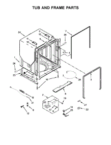 Tub And Frame Parts parts for Whirlpool Dishwasher GLB14BBANA1 from AppliancePartsPros.com