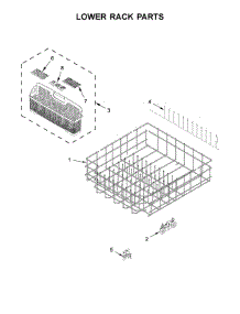 Lower Rack Parts parts for Whirlpool Dishwasher GLB14BBANA1 from AppliancePartsPros.com